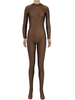 Zentai brun Slim Fit combinaison Spandex pour femmes Déguisements Halloween