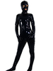 Zentai Collant Toussaint Cosplay Costume Unisexe Noir en PVC Tailles Personnalisées Déguisements Halloween