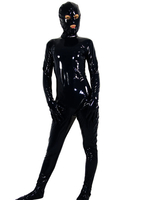 Zentai Collant Toussaint Cosplay Costume Unisexe Noir en PVC Tailles Personnalisées Déguisements Halloween