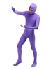 Zentai combinaison Face ouverte unisexe en lycra spandex violet Déguisements Halloween