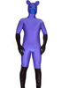 Zentai intégral unisex en Spandex Bleu pourpré Déguisements Halloween