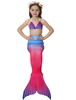 Zentai pour enfant en lycra elasthanne pour fille en fibre polyester impression Sirène Déguisements Halloween