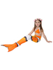 Zentai pour enfant en lycra elasthanne pour fille en fibre polyester impression Sirène Déguisements Halloween
