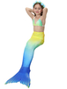 Zentai pour enfant en lycra elasthanne pour fille en fibre polyester impression Sirène Déguisements Halloween