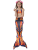 Zentai pour enfant en lycra elasthanne pour fille en fibre polyester impression Sirène Déguisements Halloween