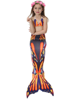 Zentai pour enfant en lycra elasthanne pour fille en fibre polyester impression Sirène Déguisements Halloween