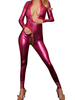 Zentai Rose Costume de Métallisé Avec Zip Déguisements Halloween