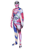 Zentai Suits combinaison de clown adulte unicolore pêche unicolore lycra spandex