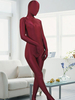 Zentai unisexe intégral en lycra rouge vineux Déguisements Halloween