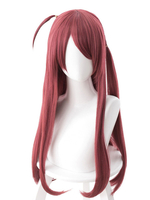 Zombie Land Saga Revenge Sakura Minamoto Cosplay perruque rouge longues boucles aux extrémités perruque en fibre résistante à la chaleur