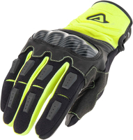 Acerbis Carbon G 3.0 Gants de moto,  noir-jaune,  taille XL pour Hommes
