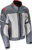 Acerbis On Road Ruby Blouson textile de moto,  gris-rouge,  taille M pour Hommes