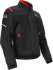 Acerbis On Road Ruby Blouson textile de moto,  noir-rouge,  taille S pour Hommes