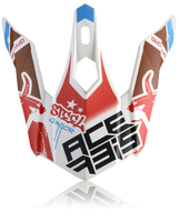 Acerbis Steel Kinder/Eclipse Pic casque,  noir-blanc-rouge pour Garçons