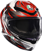 AGV K6 S Reeval Casque,  gris-blanc-rouge,  taille M