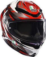 AGV K6 S Reeval Casque,  gris-blanc-rouge,  taille XL