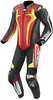 Arlen Ness Sugello 2 Costume en cuir de moto one piece,  noir-rouge-jaune,  taille 60