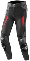 Arlen Ness Sugello Pantalon en cuir de moto Noir Rouge 54