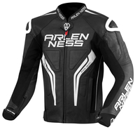 Arlen Ness Sugello Veste en cuir de moto,  noir-blanc,  taille 52 pour Hommes