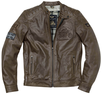 Black-Cafe London Bangkok Veste en cuir de moto,  brun,  taille 58 pour Hommes