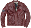 Black-Cafe London Bangkok Veste en cuir de moto,  rouge,  taille 52 pour Hommes