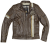 Black-Cafe London Barcelona Veste en cuir de moto,  brun,  taille 56 pour Hommes