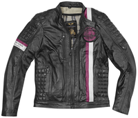 Black-Cafe London Barcelona Veste en cuir de moto,  noir,  taille 60 pour Hommes