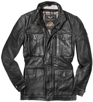 Black-Cafe London Classic Blouson en cuir de moto,  noir,  taille 52 pour Hommes
