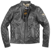 Black-Cafe London Gorgan II Veste en cuir de moto Noir 50