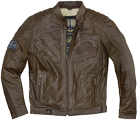 Black Cafe London Houston Veste en cuir de moto,  brun,  taille 56 pour Hommes