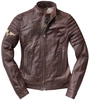 Black-Cafe London Ilam Veste en cuir de moto de dames,  brun,  taille M pour Femmes