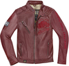Black-Cafe London Istanbul Blouson en cuir de moto,  rouge,  taille 50 pour Hommes