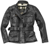 Black-Cafe London Madrid Veste en cuir de moto dames,  noir,  taille S pour Femmes
