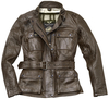 Black-Cafe London Madrid Veste en cuir de moto de dames Brun XL