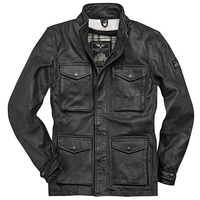 Black-Cafe London Manhattan Veste en cuir Noir 58