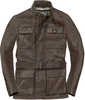 Black-Cafe London Moskau Veste en cuir de moto,  brun,  taille 50 pour Hommes