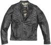 Black-Cafe London Philadelphia Veste en cuir de moto Noir 60
