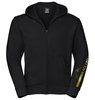 Black-Cafe London Retro Stripe Zip Hoodie,  noir-or,  taille L pour Hommes