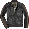 Black-Cafe London Vintage Veste en cuir de moto Noir Brun 52