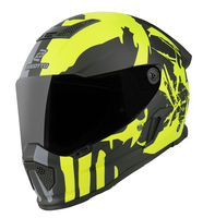 Bogotto Rapto Demon Casque,  gris-jaune,  taille XS pour Hommes