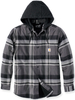 Carhartt Rugged Flex Flannel Hooded Chemise,  noir,  taille 2XL pour Hommes