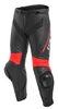 Dainese Delta 3 Pantalon de moto en cuir Noir Rouge 56