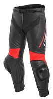 Dainese Delta 3 Pantalon de moto en cuir Noir Rouge 56