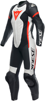 Dainese Grobnik 1-Piece Ladies Moto Leather Suit,  noir-blanc-rouge,  taille 48 pour Femmes