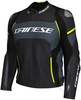 Dainese Racing 3 D-Air® Airbag Veste de moto en cuir Noir Gris Jaune 54