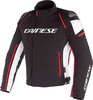 Dainese Racing 3 D-Dry Veste Textile moto,  noir-blanc-rouge,  taille 58