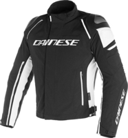 Dainese Racing 3 D-Dry Veste Textile moto,  noir-blanc,  taille 64 pour Hommes