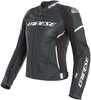 Dainese Racing 3 Lady D-Air® Airbag Veste de moto en cuir de dames Noir Blanc 44
