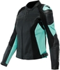 Dainese Racing 4 Veste en cuir de moto perforée pour dames,  noir-bleu,  taille 38 pour Femmes