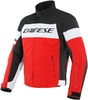 Dainese Saetta D-Dry Veste textile de moto Noir Blanc Rouge 52